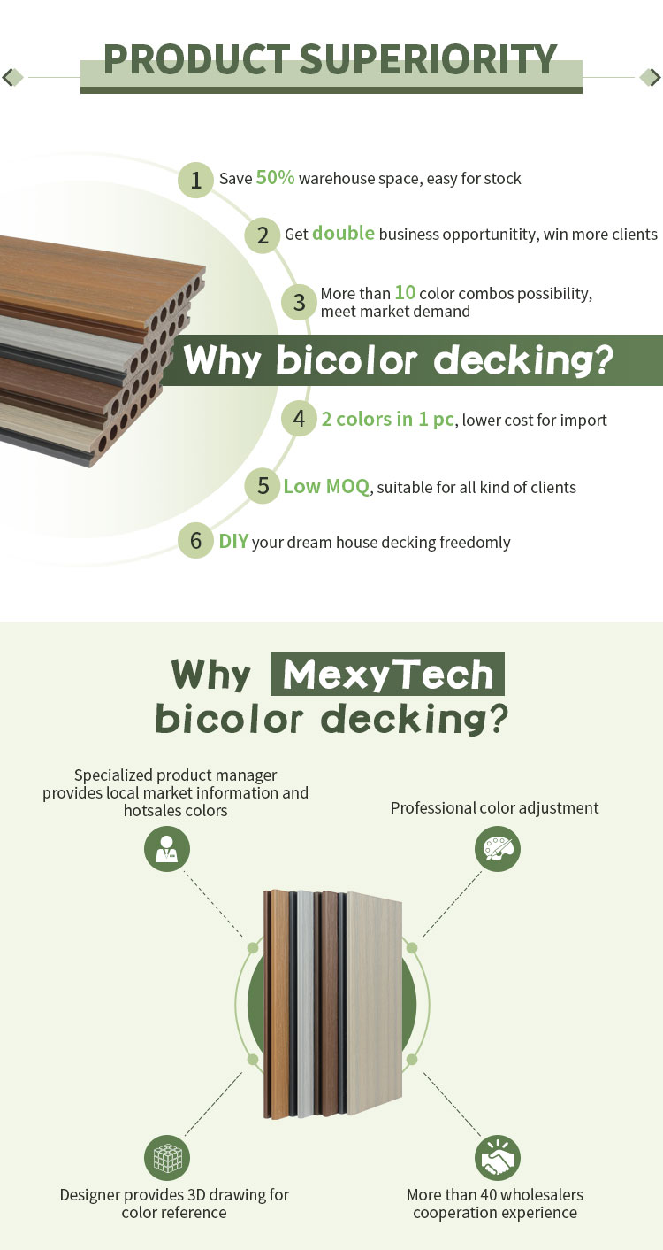 Bicolor Decking - Teak and IPE