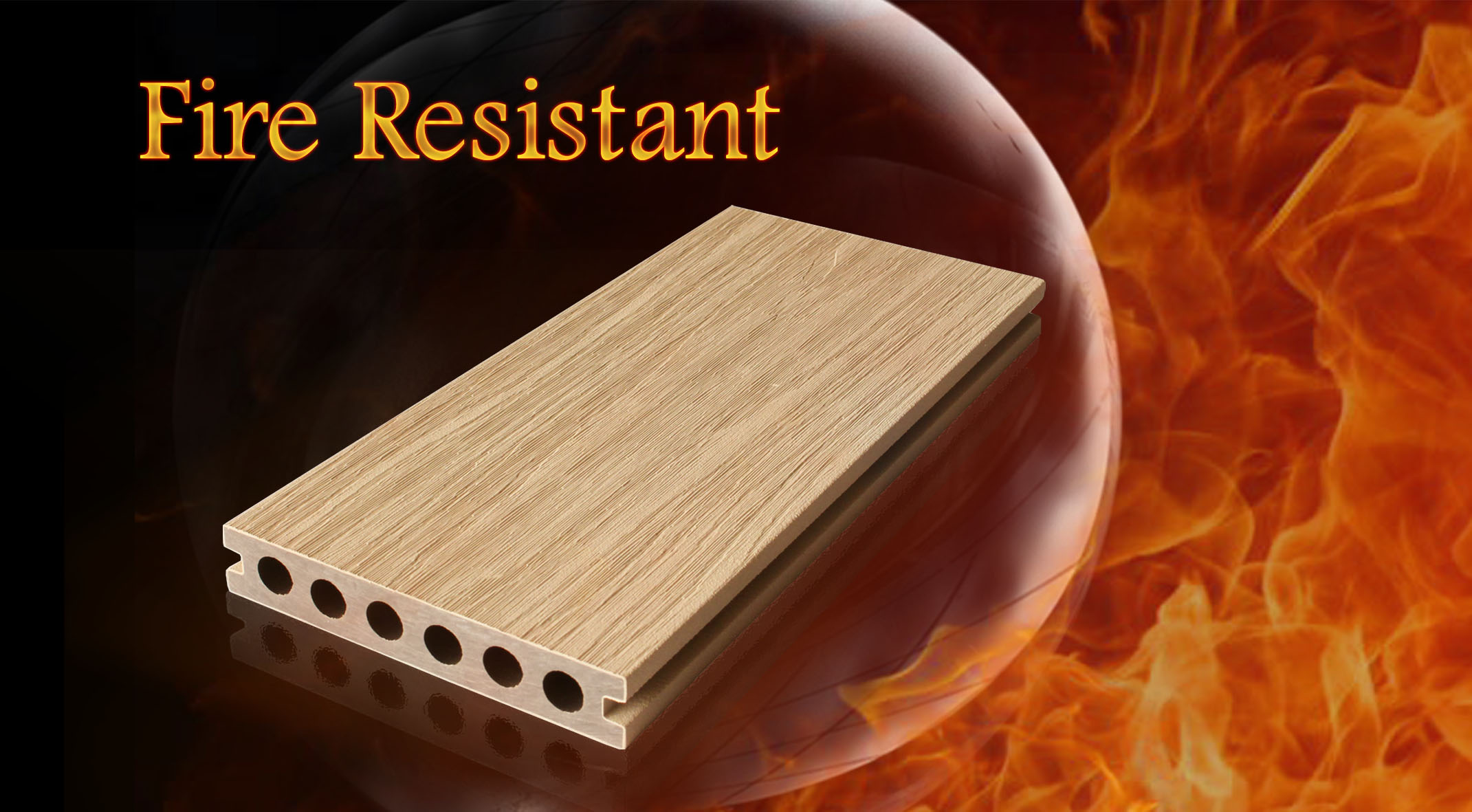Fire Resistance Co-extrusion WPC Decking