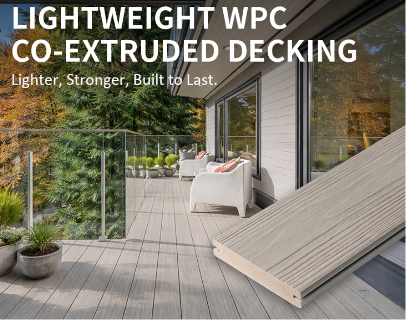 lightweight wpc co extruded decking