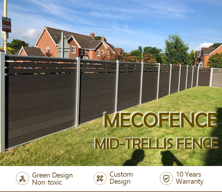 Composite Fence Panels with Classic Trellis