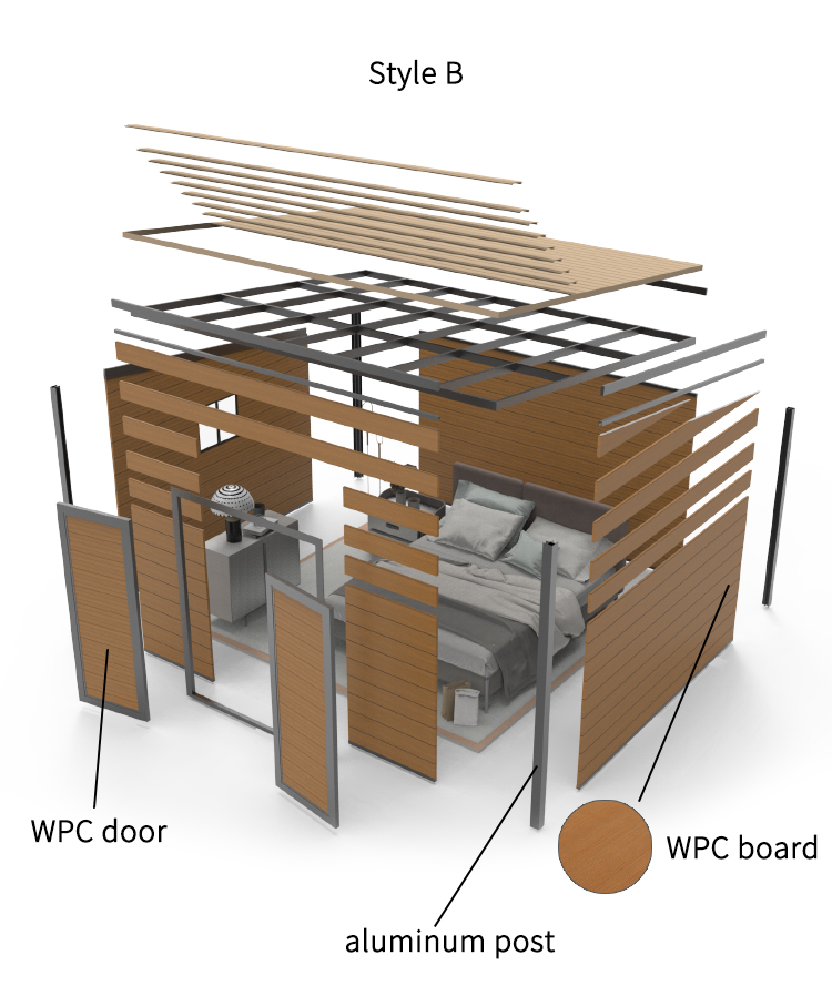 wood plastic composite home