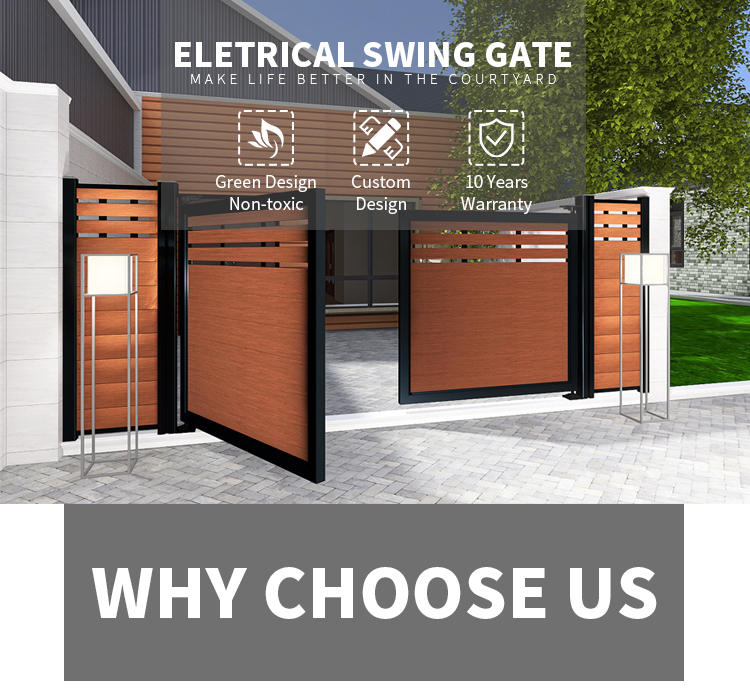 Electric Wood Fence Gate