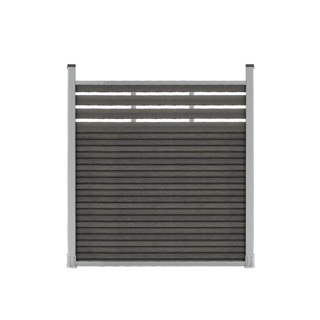 Slat Wall Fence丨WPC Fence Panels丨Dark Grey