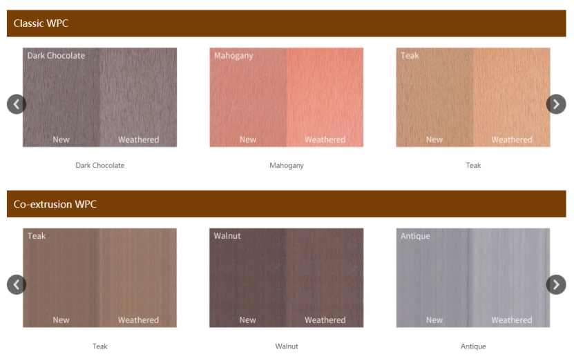 wpc decking color
