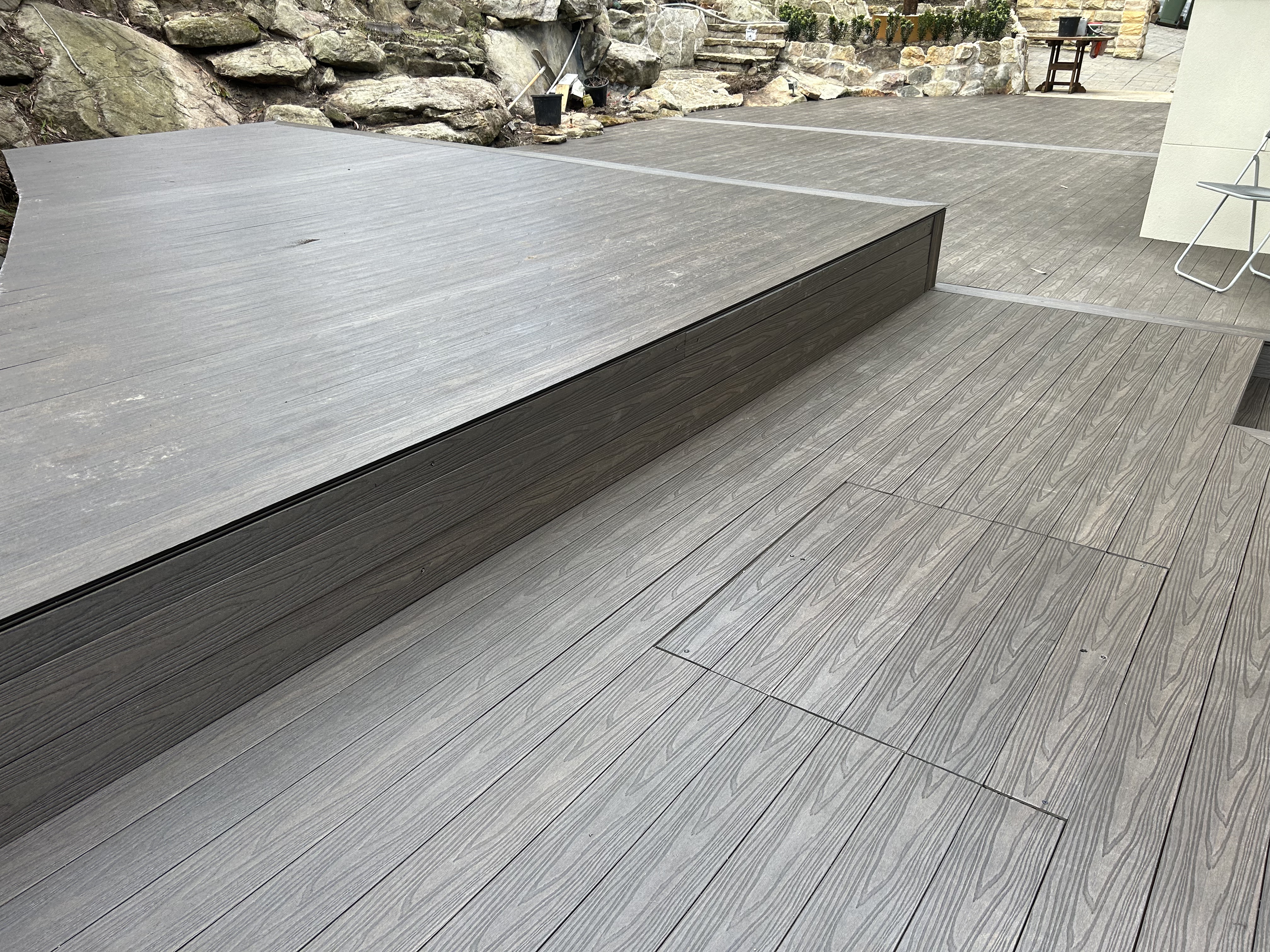 grey composite decking